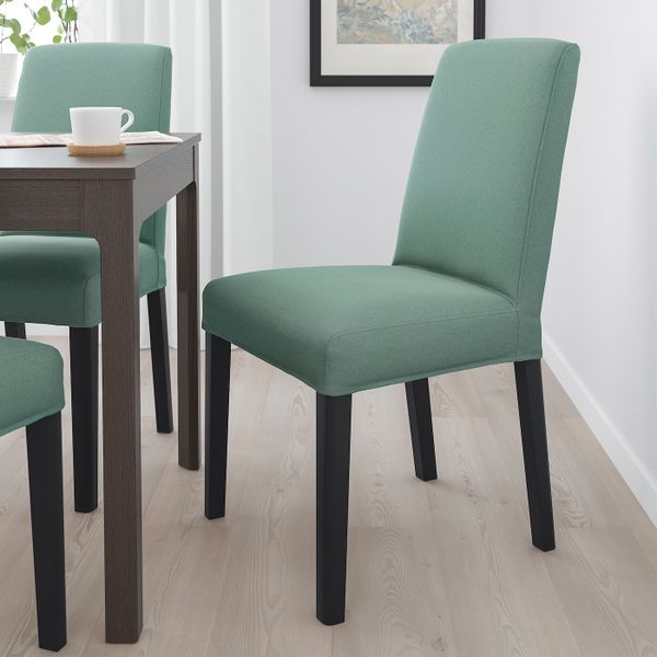 Стул, черный/Льюнген светло-зеленый IKEA BERGMUND БЕРГМУНД 193.859.41 - фото 2