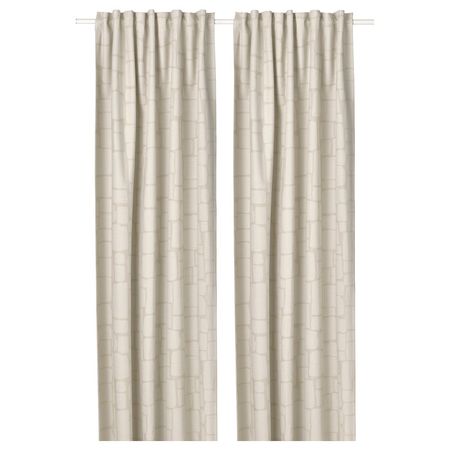 LÖNNSTÄVMAL ЛЁННСТЭВМАЛ Гардины, блокирующие свет, 2 шт.