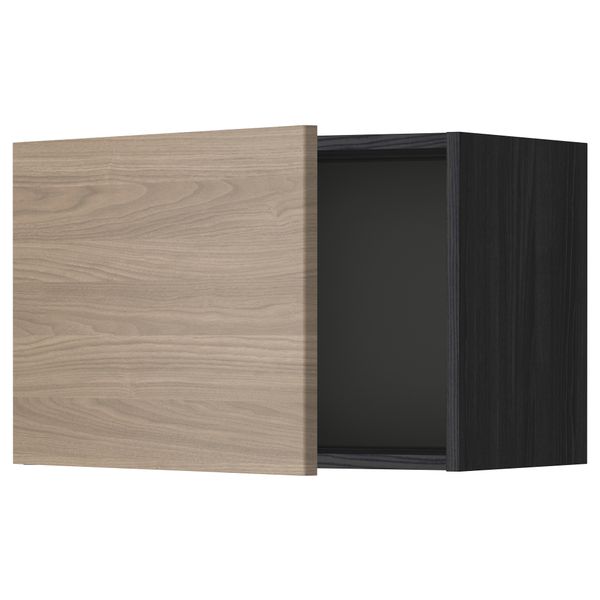 Шкаф навесной МЕТОД, черный, Брокхульт светло-серый - схема-чертеж с размерами