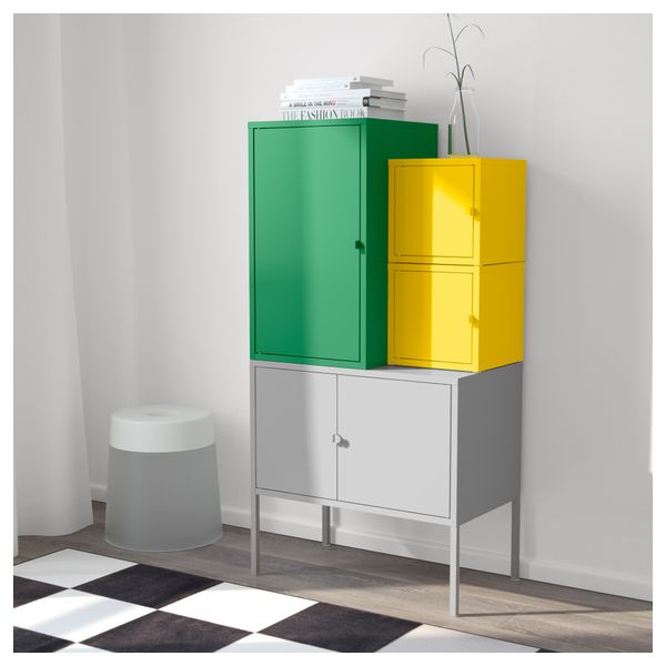 Комбинация для хранения ЛИКСГУЛЬТ, зеленый/желтый, серый (60x117 см) - фото 3