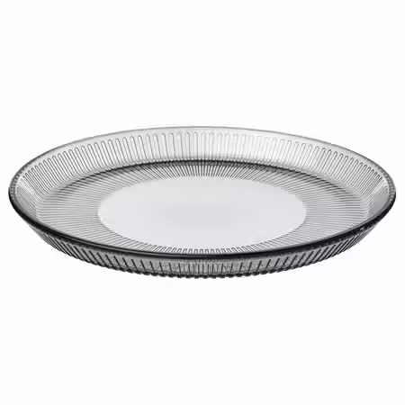 HAVSGÄDDA ХАВСГЭДДА Тарелка десертная - орнамент «полоска»/серый 21 см