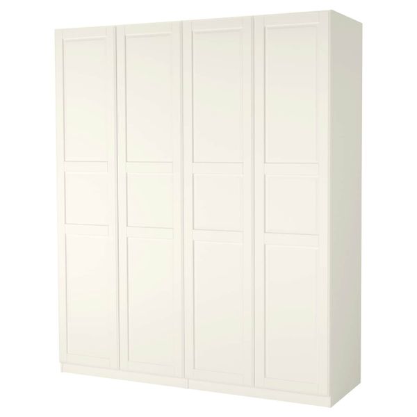 Гардероб, белый, Тисседаль белый, 200x60x236 см IKEA ПАКС 092.488.41 - фото 2