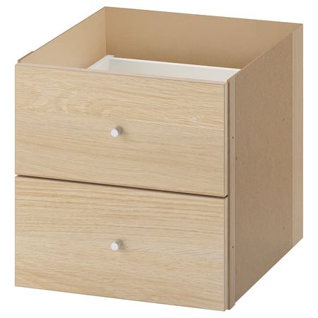 KALLAX Вставка с 2 ящиками - под беленый дуб 33x33 см