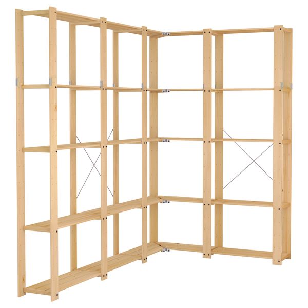 4 секции, угловой ГОРМ, хвойное дерево (246x164x35x233 см) - схема-чертеж с размерами