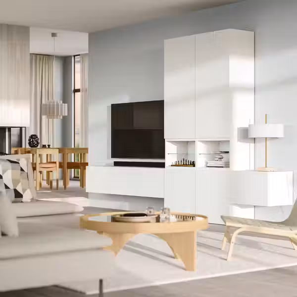 BESTÅ Комбинация для хранения - белый/Lappviken белый 360x42x231 см - фото 2