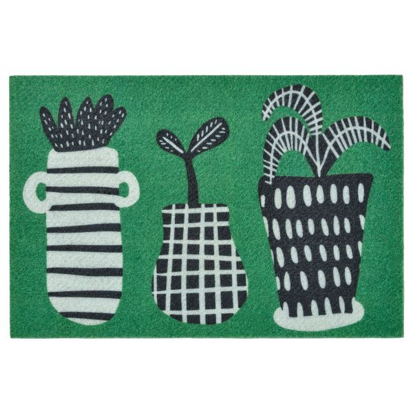 Придверный коврик, 40x60 см, зеленый IKEA SJÖTRAFIK 205.510.86 - фото 1