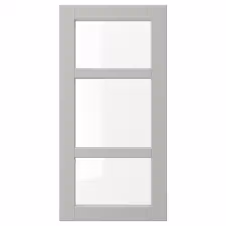 LERHYTTAN Стеклянная дверь - светло-серый 40x80 см