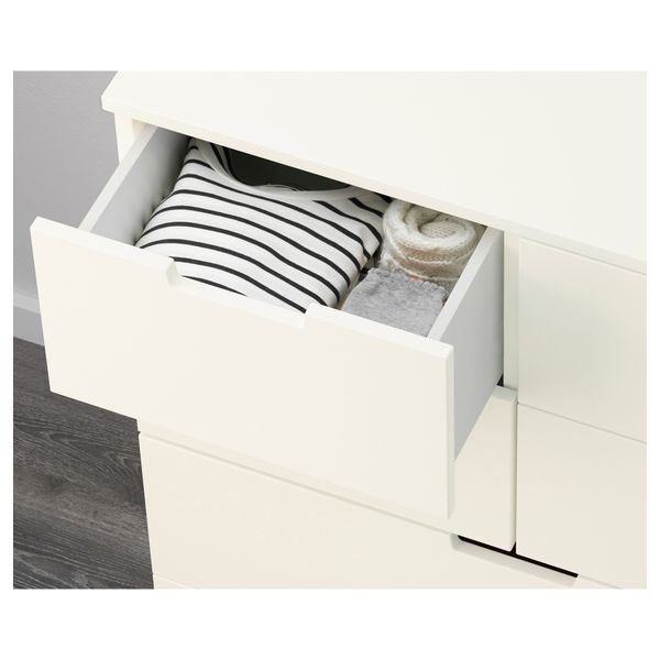 Комод НОРДЛИ, белый (160x97 см) - схема-чертеж с размерами