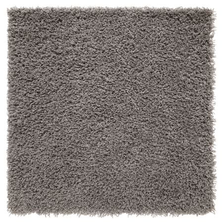 Ковер, длинный ворс ХАМПЭН, серый (80x80 см)