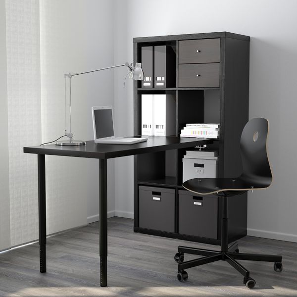 Стол, комбинация, черно-коричневый 77x147x159 см IKEA KALLAX КАЛЛАКС 292.281.25 - фото 2