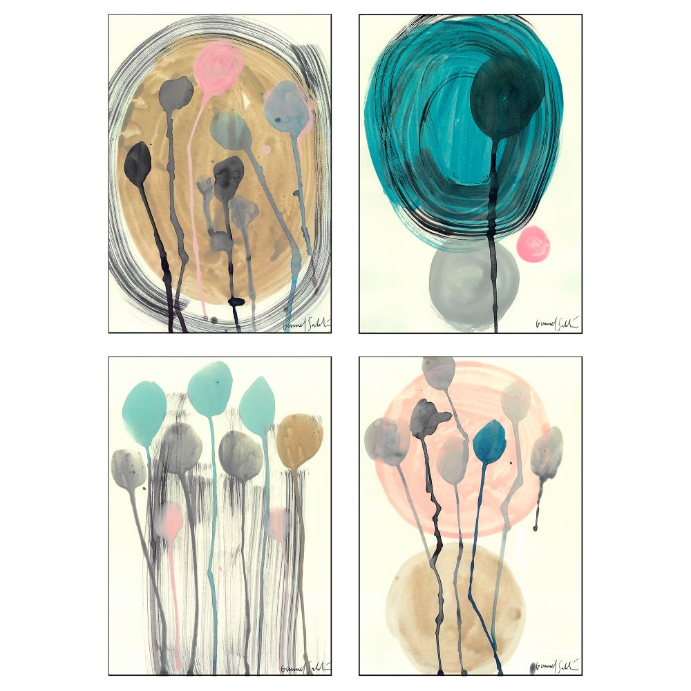 Набор постеров,4шт БИЛЬД, Царство растений (21x30 см) - схема-чертеж с размерами