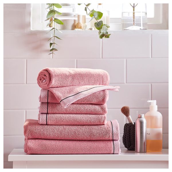 Полотенце, розовый 50x100 см IKEA ВИКФЬЕРД 504.052.39 - фото 3