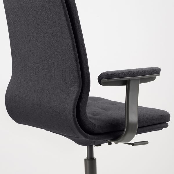 Конференц-стул, на колесиках, Naggen темно-серый IKEA MULLFHATTEFJÄLL ХАТТЕФЬЕЛЛЬET МУЛЛЬФЬЕЛЛЕТ 193.998.15 - фото 8