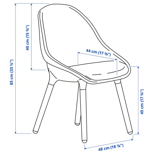 IKEA, дополнительный ракурс - схема-чертеж с размерами
