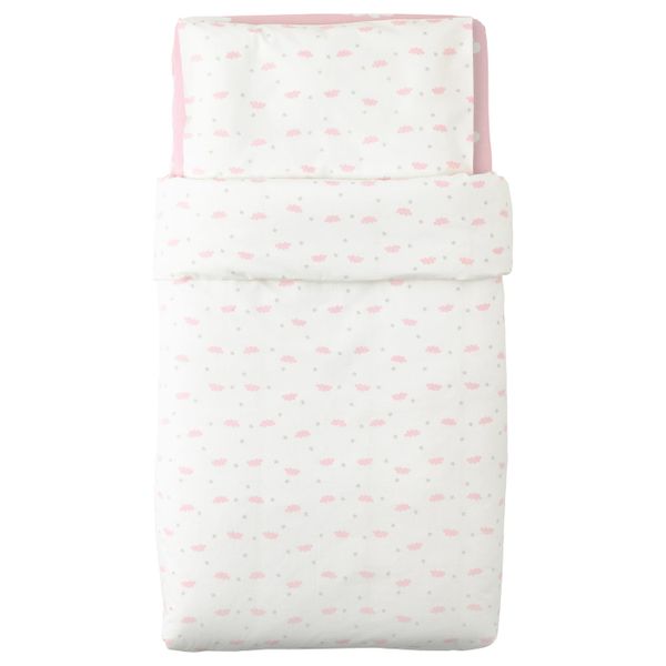 Комплект постельного белья, 3 предм, розовый 110x125/35x55 см IKEA ХИММЕЛЬСК 003.707.27 - фото 4