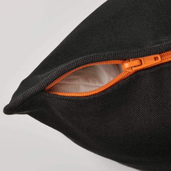 Чехол на подушку, 50x50 см, черный, желтый IKEA ÖMSESIDIG 505.460.55 - фото 3