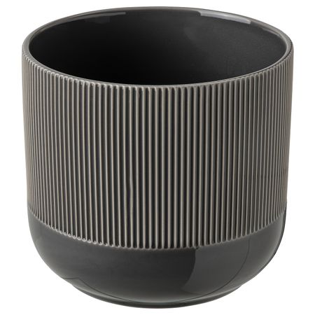 Кашпо, для дома, улицы темно-серый 15 см IKEA GRADVIS ГРАДВИС 204.968.58