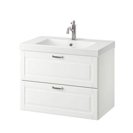 Шкаф для раковины с 2 ящиками, 83x49x64 cm IKEA ODENSVIK ОДЕНСВИК, GODMORGON ГОДМОРГОН 192.932.82