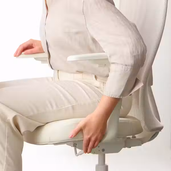 JÄRVFJÄLLET Рабочий стул с подлокотниками - Grann белый - фото 10