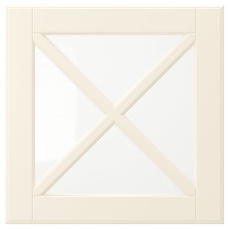 Стеклянная дверца с переплетом, белый с оттенком 40x40 см IKEA BODBYN БУДБИН 004.851.63