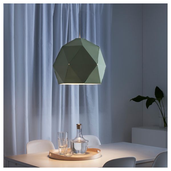 Абажур для подвесного светильника ЮКСТОРП, светло-зеленый (44 см) - схема-чертеж с размерами