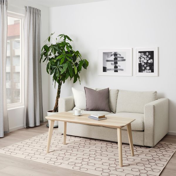 Ковер безворсовый, бежевый 160x230 см IKEA RINDSHOLM РИНДСХОЛЬМ 704.480.49 - фото 3