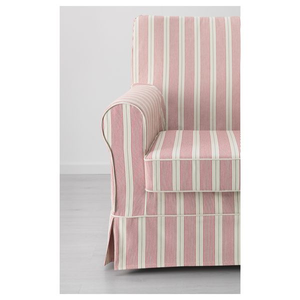 Чехол кресла ЭННИЛУНД, Мобэкка красный/бежевый - фото 2