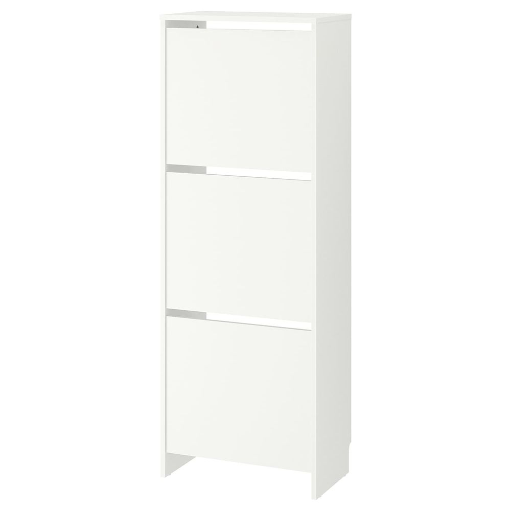 Галошница, 3 отделения, белый 49x28x135 см IKEA BISSA БИССА 803.251.23 - фото 1