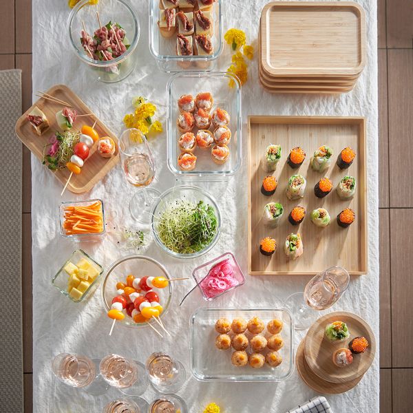 Контейнер для продуктов, круглой формы/стекло 600 мл IKEA IKEA 365+ ИКЕА/365+ 903.591.98 - схема-чертеж с размерами