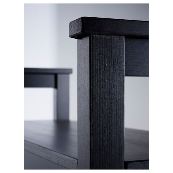 Скамья с полкой для обуви, черно-коричневый 85x32x65 см IKEA HEMNES ХЕМНЭС 703.884.13 - фото 4