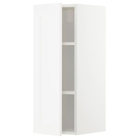 Навесной шкаф с полками, белый/Сэведаль белый 30x80 см IKEA METOD МЕТОД 794.449.09
