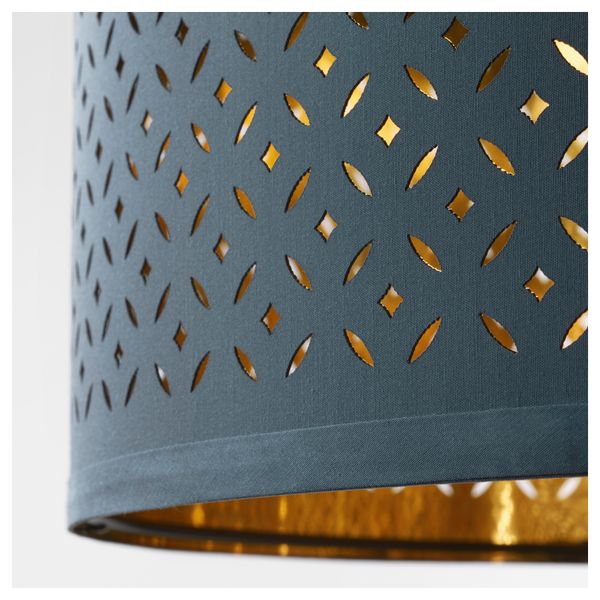 Абажур НИМО, синий, желтая медь (44 см) - схема-чертеж с размерами