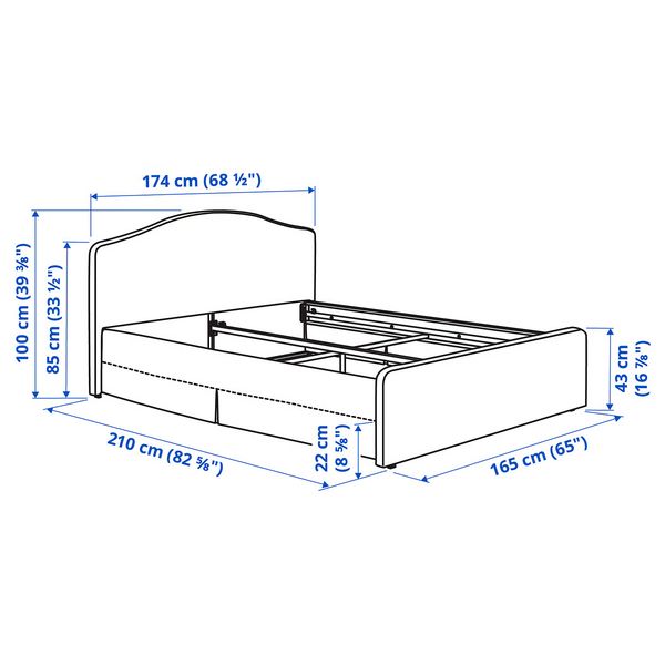 IKEA, дополнительный ракурс - схема-чертеж с размерами