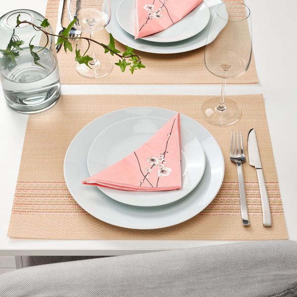 Салфетка под приборы, светло-красный/бежевый 45x33 см IKEA SNOBBIG СНУББИГ 004.812.78 - схема-чертеж с размерами