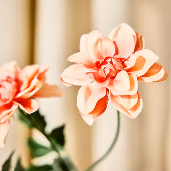 SMYCKA Цветок искусственный - д/дома/улицы Георгин/оранжевый 66 см - схема-чертеж с размерами