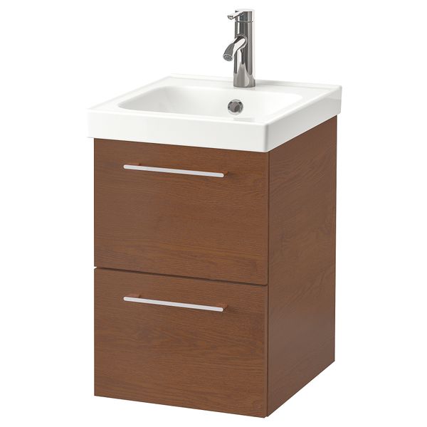 Шкаф для раковины с 2 ящиками, 43x49x64 cm IKEA ODENSVIK ОДЕНСВИК, GODMORGON ГОДМОРГОН 893.223.18 - фото 2