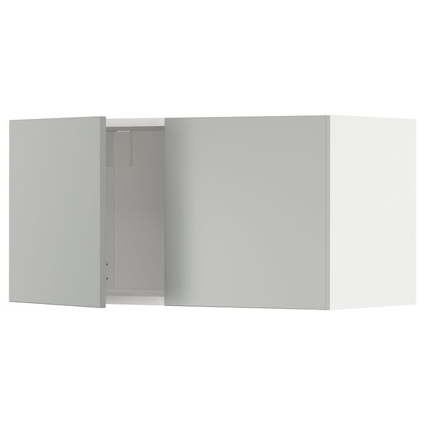 Навесной шкаф с 2 дверцами, белый, Havstorp светло-серый, 80x40 см IKEA METOD МЕТОД 395.383.49 - фото 2