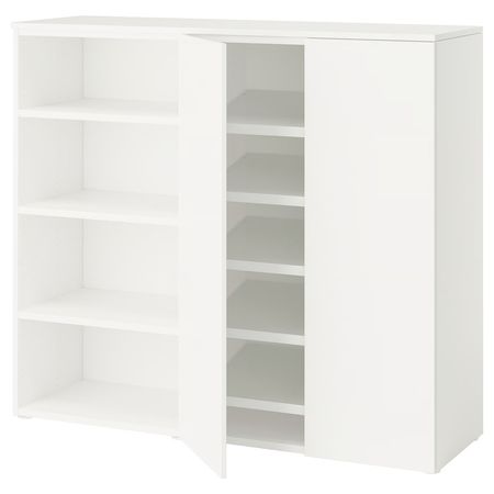 PLATSA Галошница/шкаф - белый/Fonnes белый 140x42x123 см