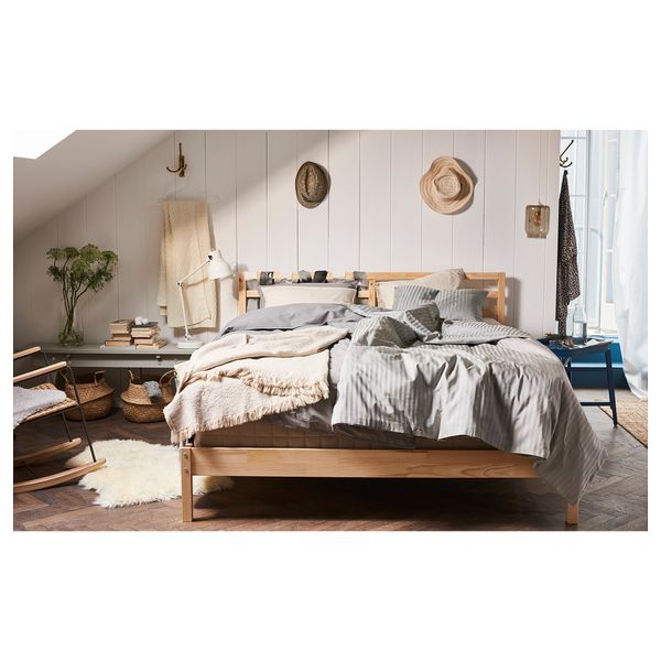 Пододеяльник и 2 наволочки НАТТЭСМИН, светло-серый (200x200/50x70 см) - фото 2