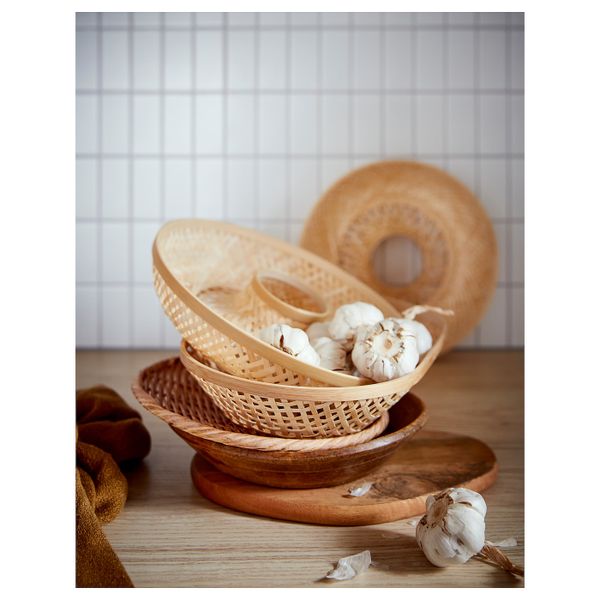 Сервировочная корзина, бамбук 29 см IKEA KLYFTA КЛЮФТА 604.573.17 - схема-чертеж с размерами