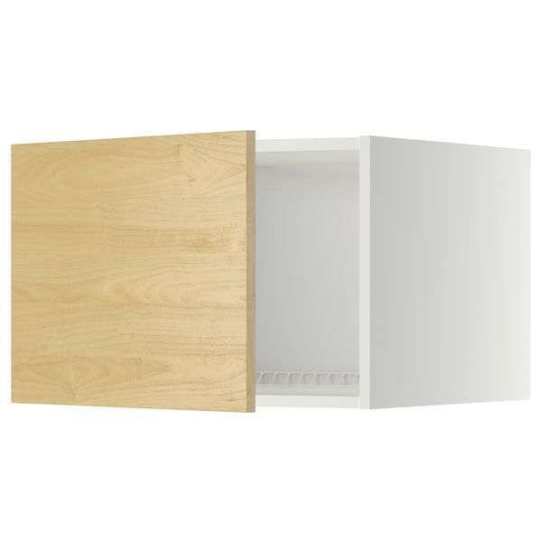 Верхний шкаф на холодильник, морозильник МЕТОД, белый, Тингсрид береза - схема-чертеж с размерами