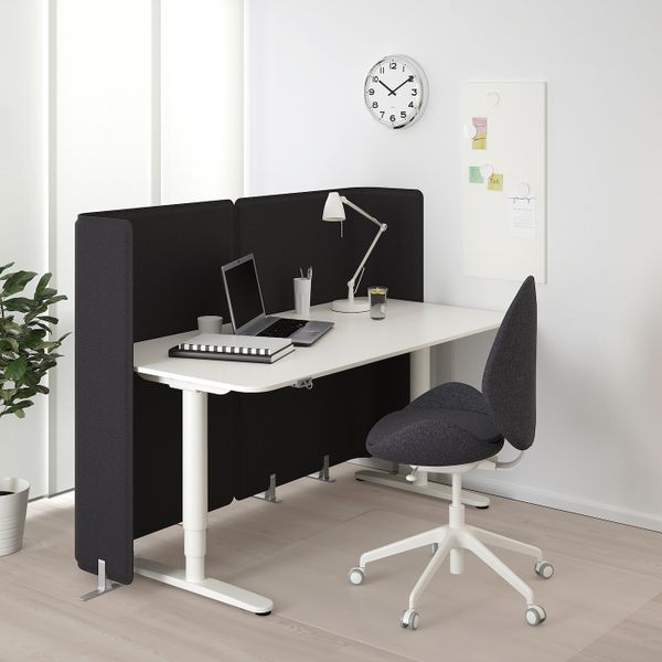 Стол-трансформер для приемной, белый 160x80 120 см IKEA БЕКАНТ 692.786.89 - схема-чертеж с размерами