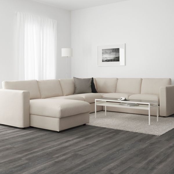 5-местный угловой диван, с козеткой, Гуннаред бежевый IKEA ВИМЛЕ 492.114.21 - фото 2