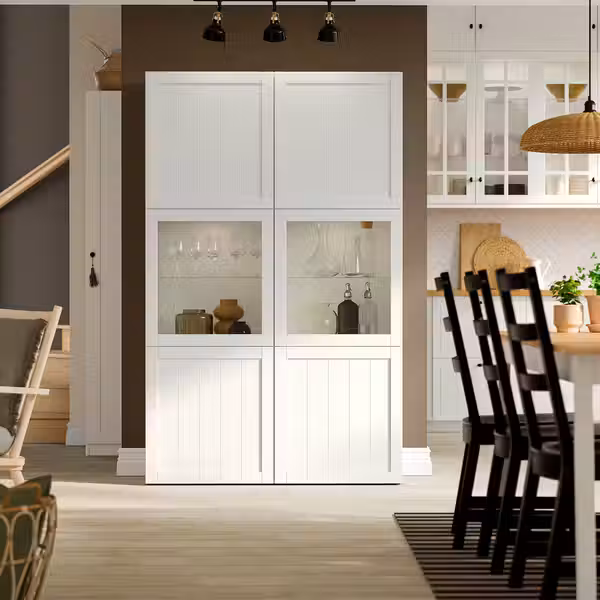 BESTÅ Комбинация д/хранения+стекл дверц - схема-чертеж с размерами