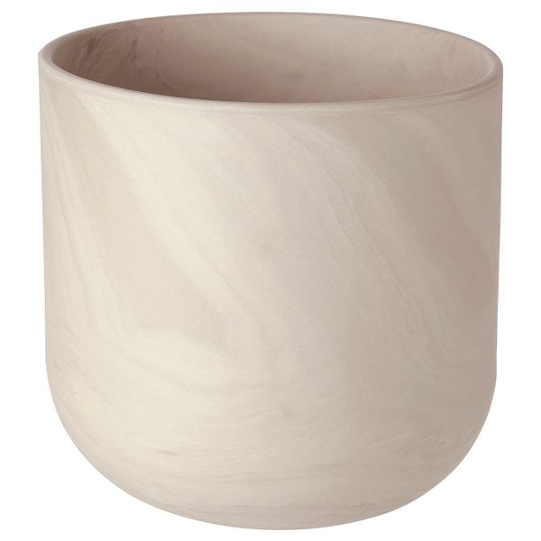 Кашпо, для дома, улицы бежевый/серый 19 см IKEA BACKSMULTRON БАККСМУЛТРОН 104.810.08 - фото 1