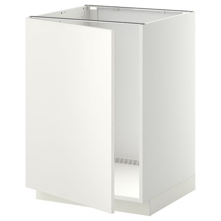 Напольный шкаф для раковины, белый/Веддинге белый 60x60 см IKEA METOD МЕТОД 292.235.66