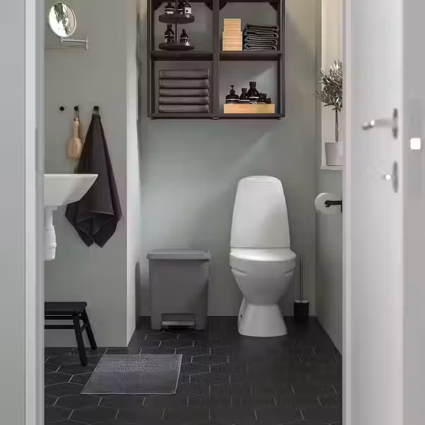 KNÖCKLA КНЁККЛА Ведро с откидной крышкой - темно-серый 25 л - фото 4