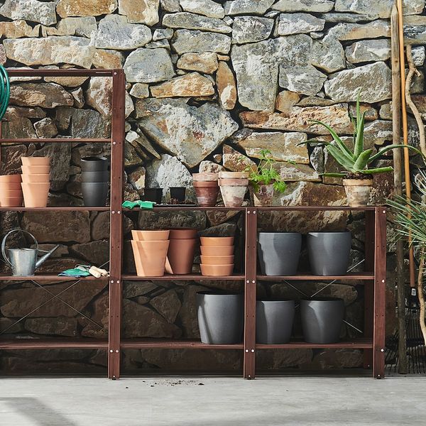 Стеллаж, для/сада, коричневая морилка 70x35x161 см IKEA TORDH ТУРД 393.161.69 - фото 3