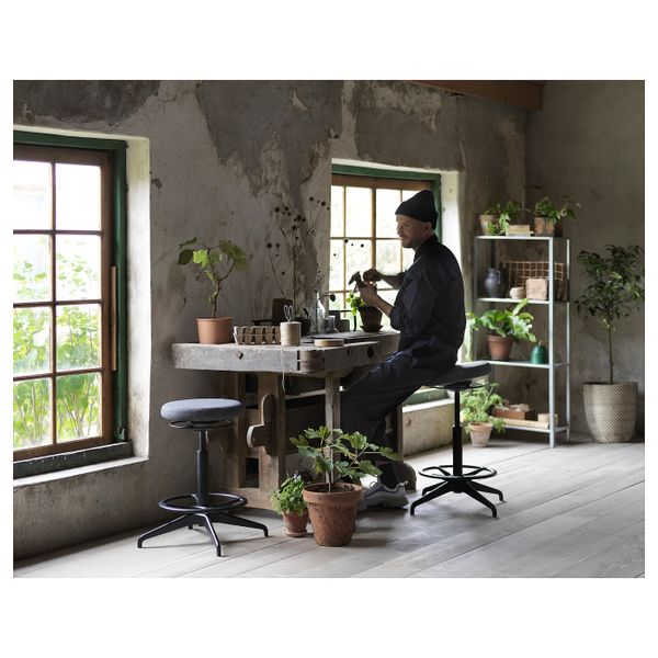 Табурет-опора для работы сидя/стоя, Гуннаред темно-серый IKEA LIDKULLEN ЛИДКУЛЛЕН 304.457.88 - фото 4