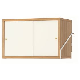 Шкаф с 2 дверьми, бамбук/белый 61x35 см IKEA SVALNÄS СВАЛЬНЭС 303.592.43